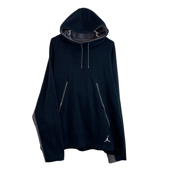 Nike Jordan Jumpman Pullover Hoodie Black/Gray Size XXL
